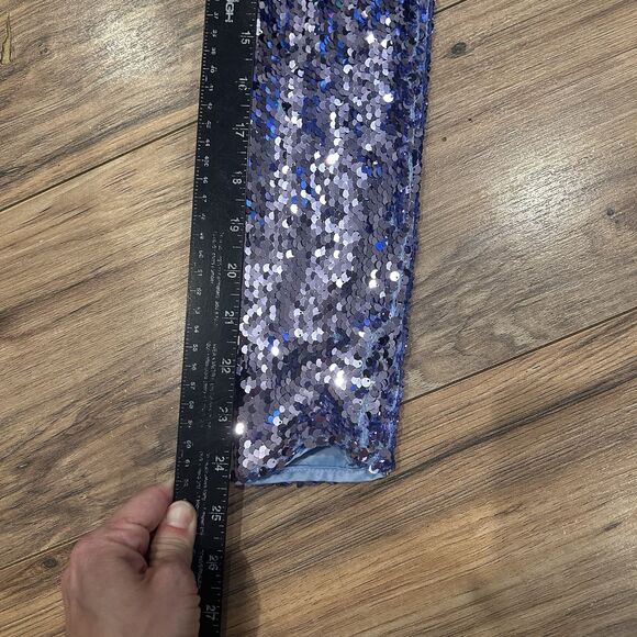 Bardot Purple Blue-Purple Sequin One Shoulder Mini Cocktail Dress XS 2 Sparkly - Picture 4 of 10